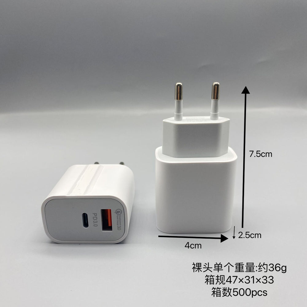 pd20w fast charging head suitable for apple charger set a+c dual-port charger european, american, australian and british regulations wholesale