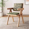 Green feather velvet + wood color frame [medium size]