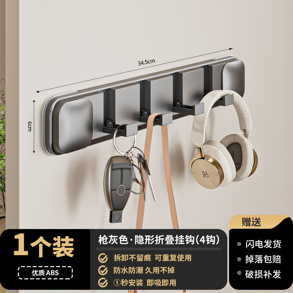 Suction cup door rear hook sticky hook hanger punch-free strong load-bearing wall hanging adhesive hook entrance door storage rack