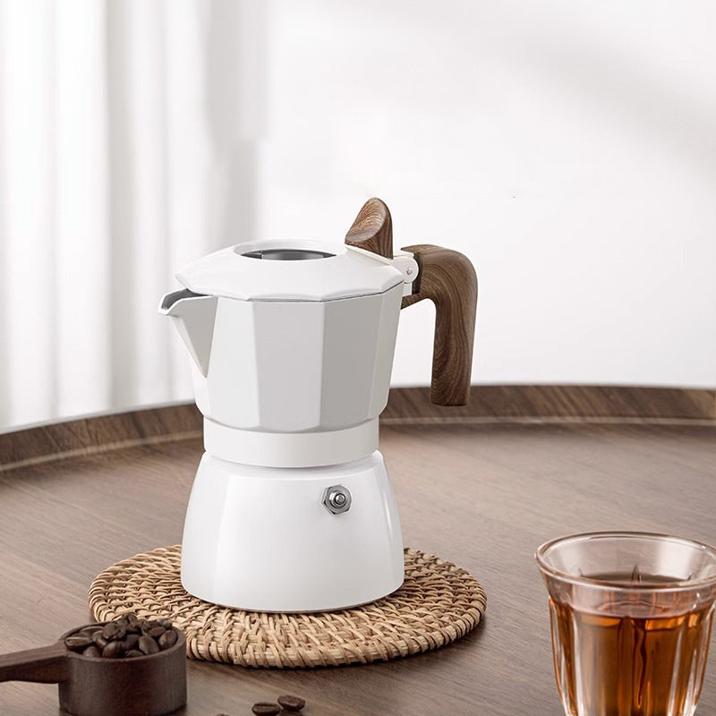New double valve moka pot italian espresso coffee maker outdoor coffee brewing moka pot espresso coffee maker - export quality