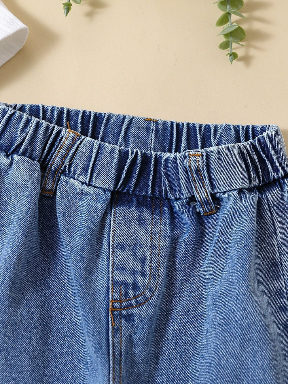 Girls'  spring new arrival:  bestseller long-sleeve outfit - denim pants + adorable fashion denim bag