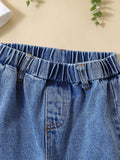Girls'  spring new arrival:  bestseller long-sleeve outfit - denim pants + adorable fashion denim bag