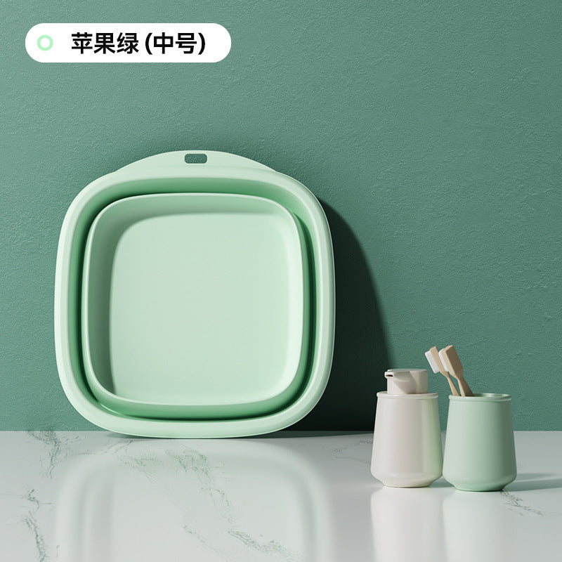 Collapsible wash basin - portable travel, student dorm, home use, maternity, baby laundry, large foot soak basin