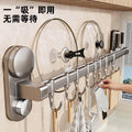 Suction cup kitchen hook, punch-free telescopic hanging rod, pot, spoon, shovel, multi-functional knife holder, wall-mounted storage rack