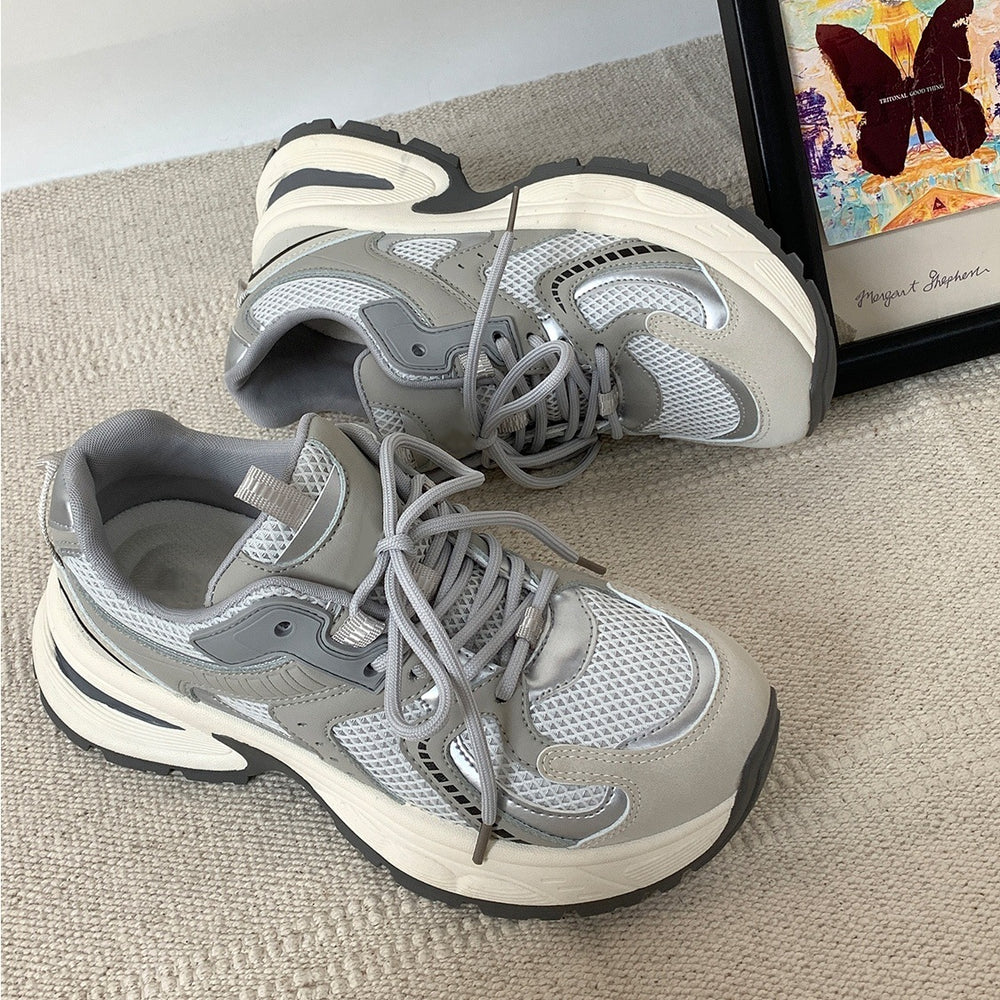 Best sellingeasiest for matchthick sole dad shoes women's spring & fallpetites increase height 2025new arrival fried street european goods sports casual shoes
