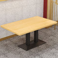 120*60 multi-layer board solid wood color-black table frame