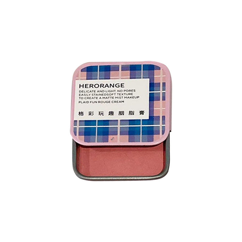 HERORANGE~ Small Iron Box Jelly Blush Mud Cream Pure Desire Cute Natural Nude Makeup Student Matte Whitening Rouge
