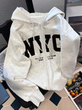 Amazon  european and american cross-border new casual loose-fit printed letter hoodie