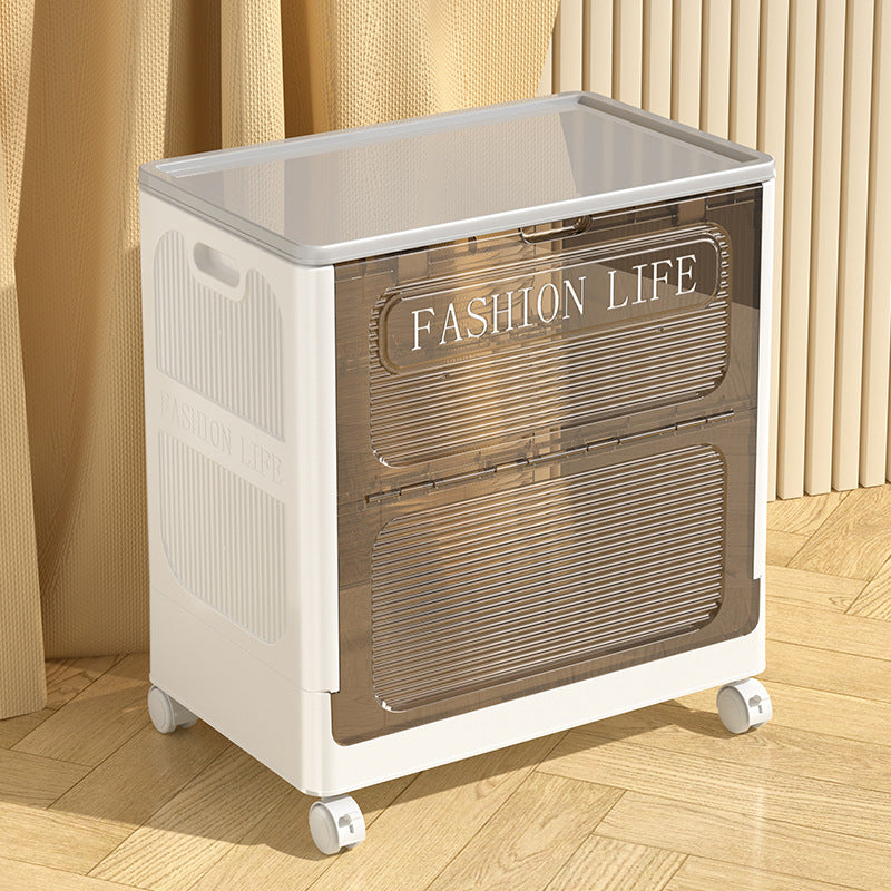 Customized clothes storage box, large capacity storage basket, household flip cover finishing box, foldable quilt storage cabinet