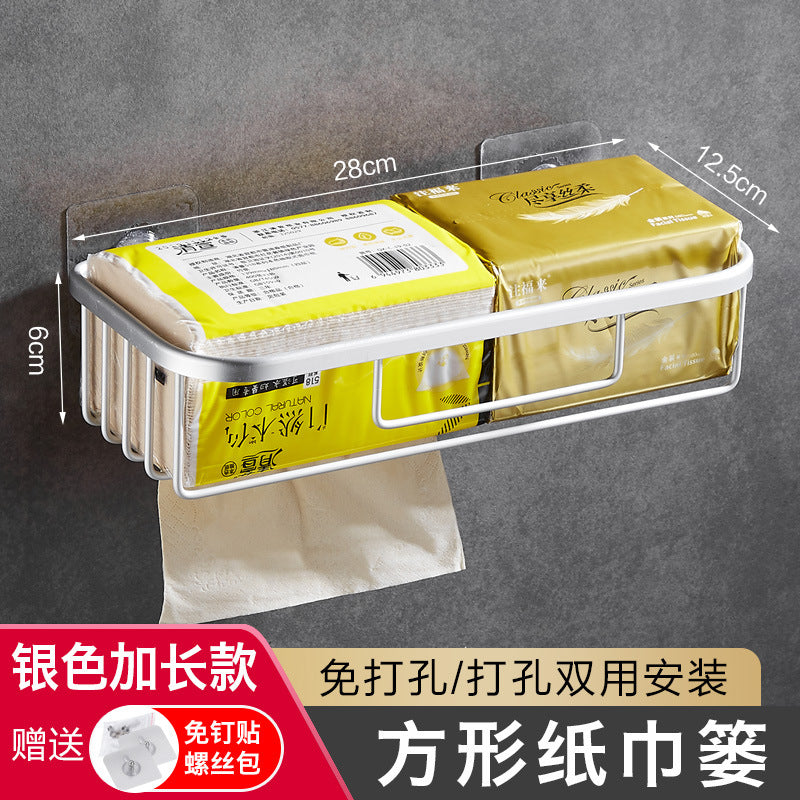 No punching toilet tissue box toilet toilet toilet paper roll paper toilet paper toilet paper storage wall-mounted rack