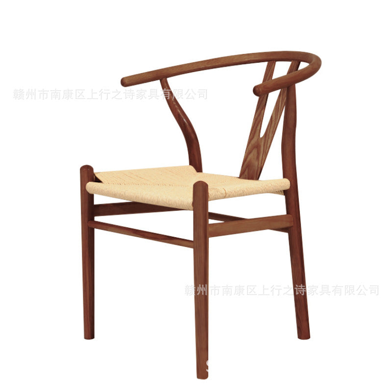 Shangxingzhi shi dining chair y chair hans chair solid wood desk chair single chair medieval chinoiserie solid wood chair with armrests