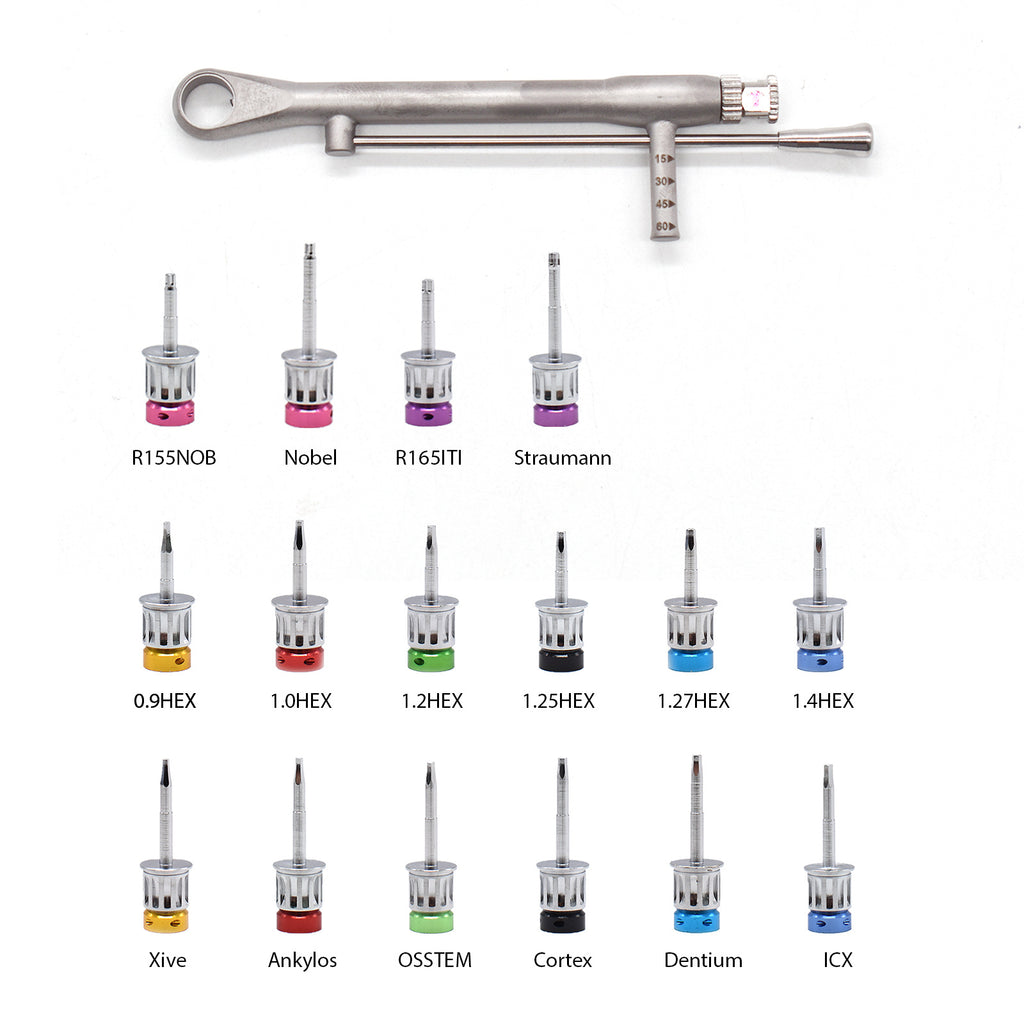 Dental implant universal tool box, multi-functional oral restoration torque wrench for Denteng ITI Aozentai