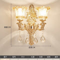 European crystal wall lamp - bedroom bedside, living room, hallway, aisle - single/double head candle decorative wall led sconce