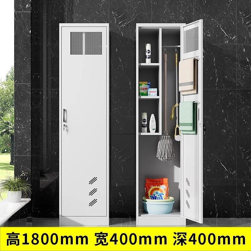 Steel housekeeping cleaning cabinet sundries tool storage storage cabinet large capacity dustproof sunproof moisture-proof cabinet