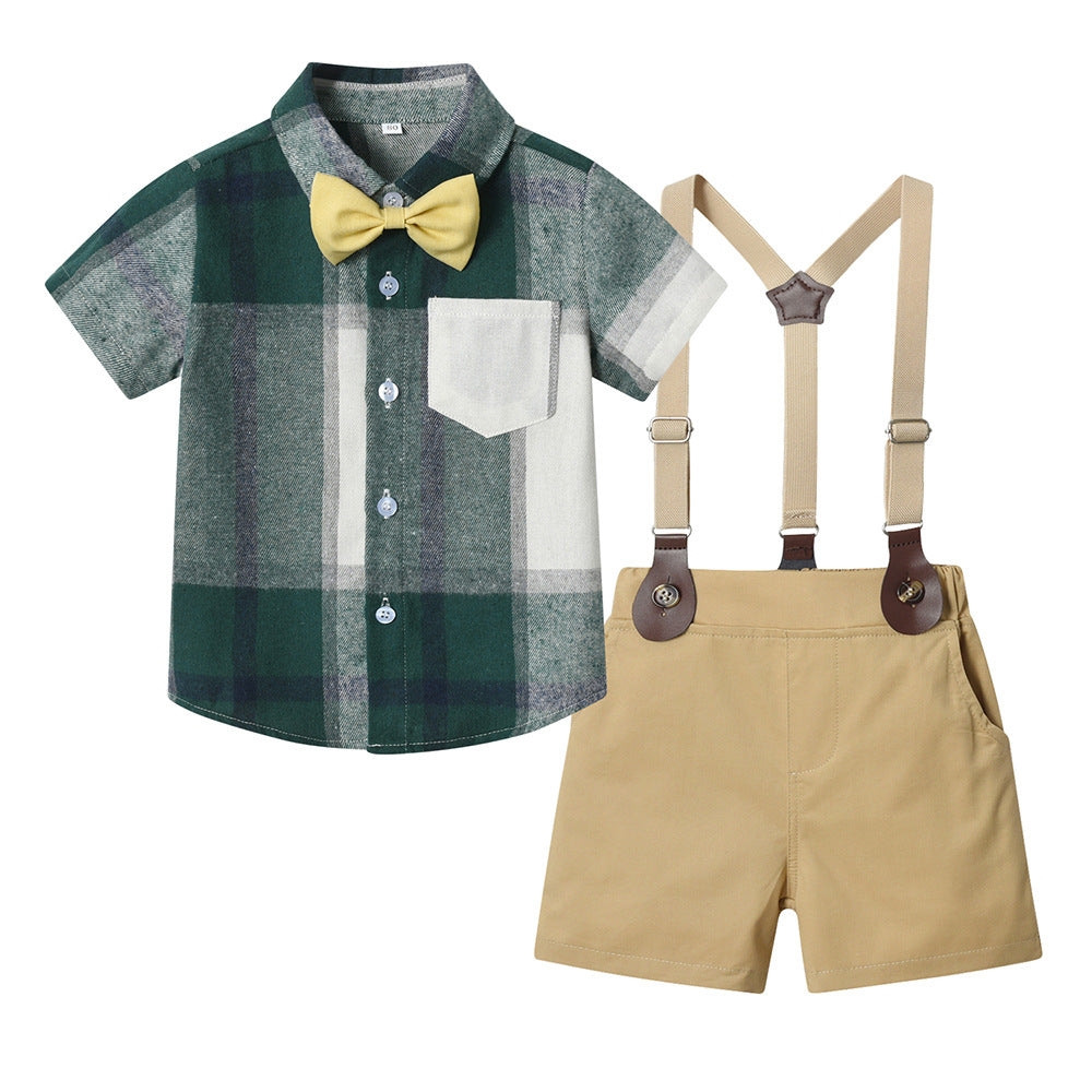 New arrivals: boys' spring/summer shirts - wholesale children's plaid short-sleeve shirts for big and middle-sized boys