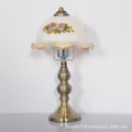 Antique neoclassical table lamp - bedroom bedside lamp - american retro country glass dimmable desk decorative night light