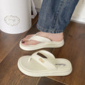2024 new women's flip-flops: summer outdoor anti-slip beach sandals, thick-soled thong sandals, flat flip-flops for women