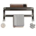 No punching gun gray towel storage rack bathroom space aluminum bath towel rack bathroom bathroom hardware pendant suit
