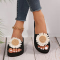 plus sizesummernew arrival home indoor and outdoor foam slippers women's platform heel sandals casual beach shoes