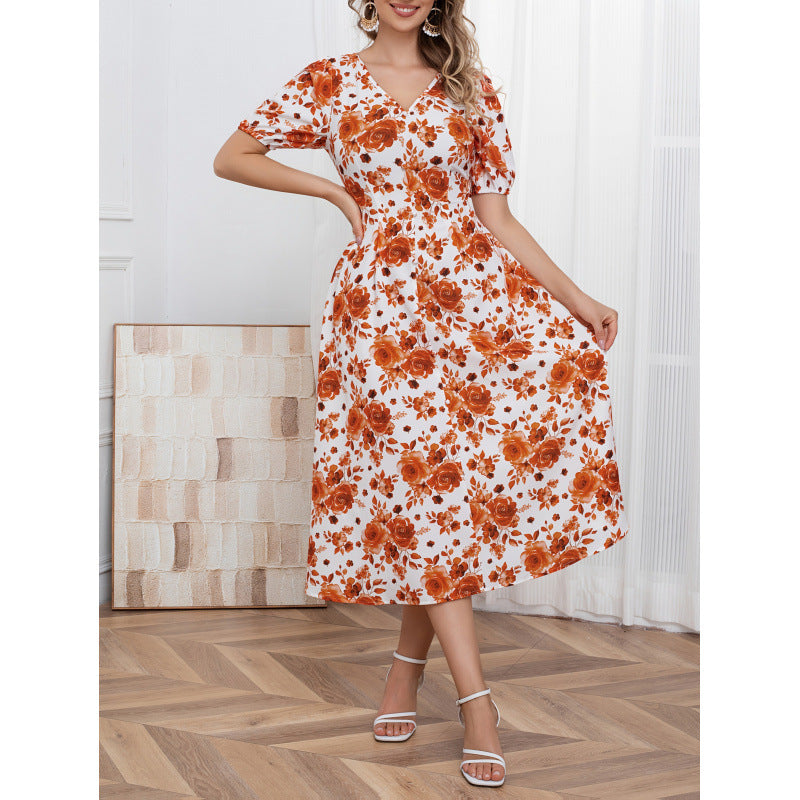 listing: new  women's elegant floral print dress
