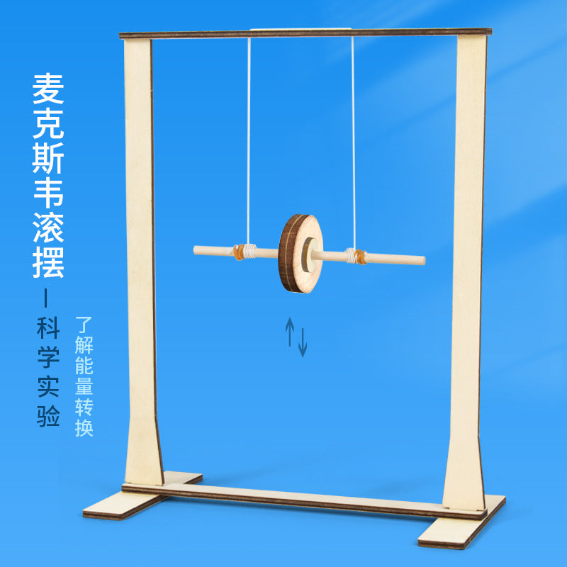 Science experiment DIY Maxwell rolling pendulum energy conversion kinetic energy potential energy physics gravity children's technology production