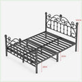 Wrought iron bed - thickened & reinforced, minimalist modern princess bed, trending online 1.8m, double bed, nordic single 1m, iron frame bed