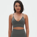 New arrival cross-border fashion seamless pure color suspender bra sexy back sports intimates running fitness yoga vest