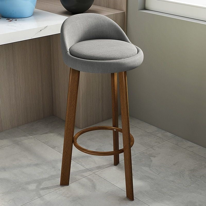 Bar stool, light luxury modern minimalist design, backrest included, bar-specific chair, high stool for home use, bar chair, solid wood