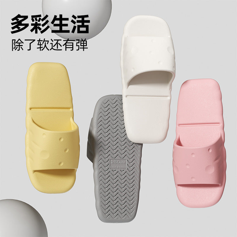 Travel disposable slippers cute cheese bathroom non-slip hotel portable foldable slippers
