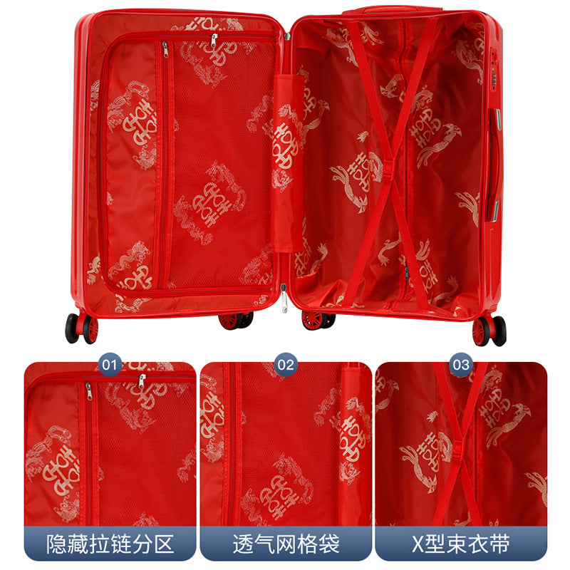 Customized suitcase 24 trolley case 20 inch universal wheel aluminum frame female and male password multi-capacity wholesale password box