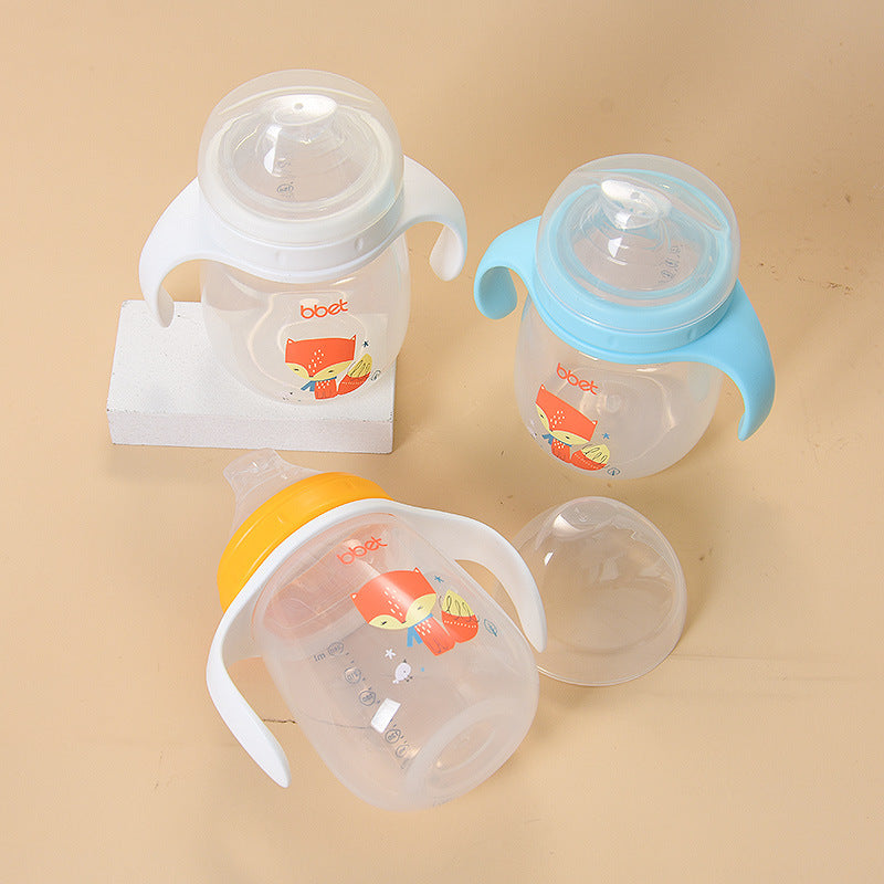 Manufacturer's wide-mouth pp baby bottles for newborns and older babies, featuring straw, anti-colic design, private label, and oem export options