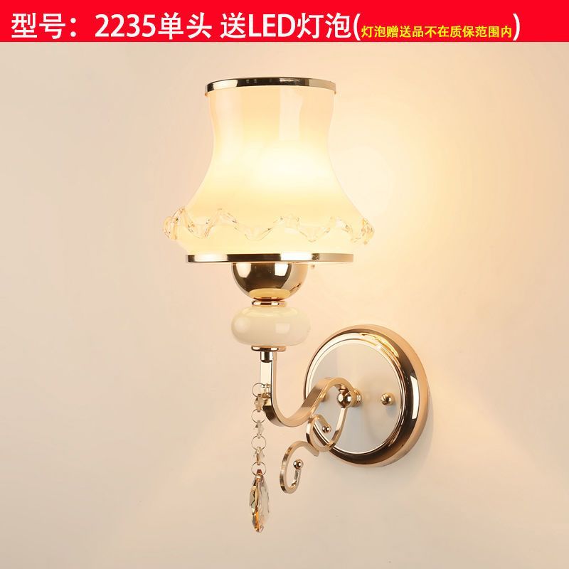 European style wall lamp - bedroom bedside light, modern minimalist aisle light, creative hotel living room corridor wall lamp, stairway light