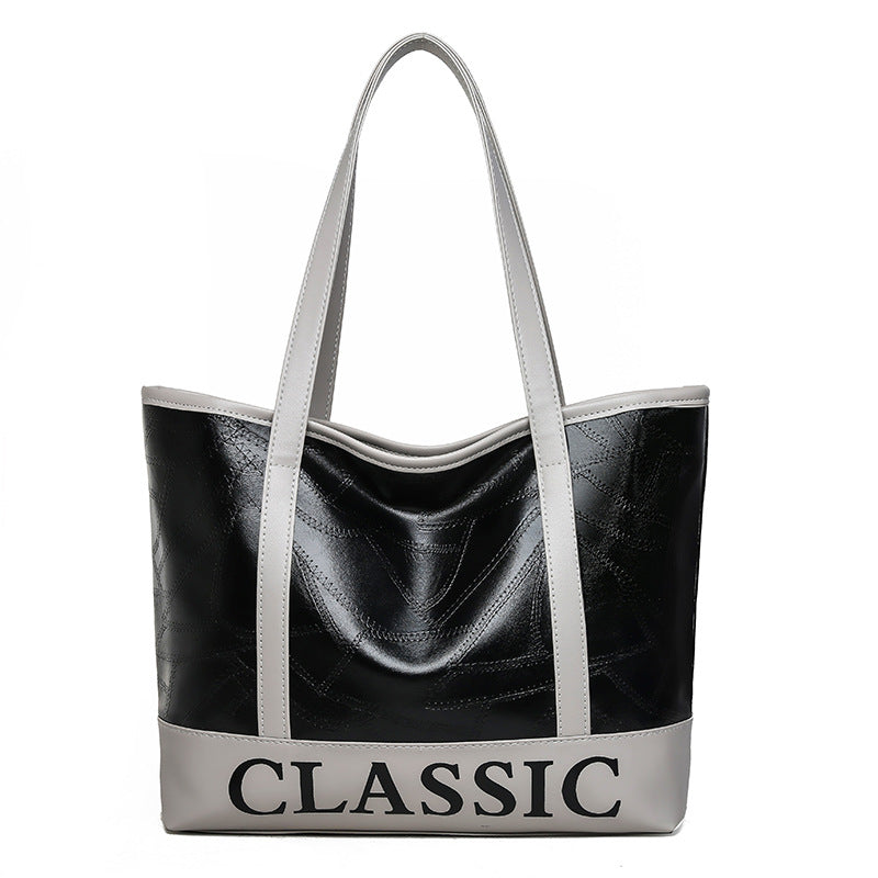 Wholesale cross-border women's large capacity shoulder bag 2022 new handbag fashionable versatile tote bag mom bag