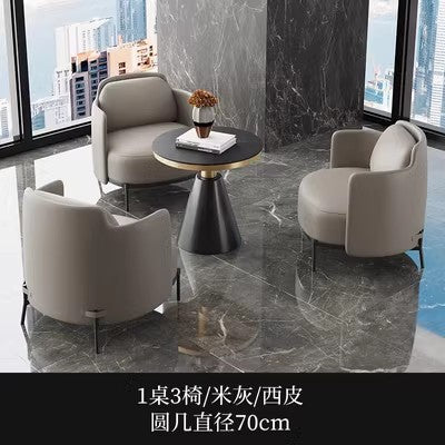 Business negotiation single sofa hotel lobby rest area sofa office light luxury reception sofa booth