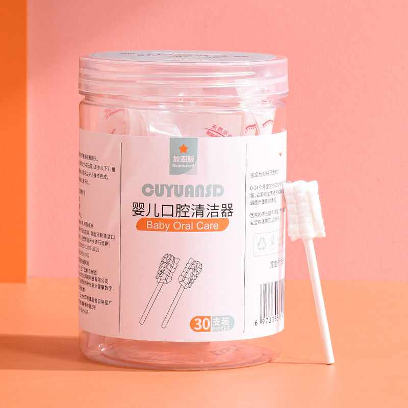 Baby oral cleaner newborn kids milk teeth brush baby tongue coating milk stain cleaning gauze cotton swab soft bristle toothbrush