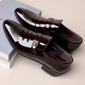 Men's leather dress shoes - new business casual style, breathable, pointed toe, perfect for spring/autumn, british & korean style, groom's wedding shoes