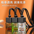 Car perfume bottle empty bottle hanging square cover colorful aromatherapy bottle essential oil refill bottle thickened lanyard glass bottle