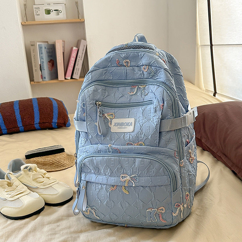 Cross-border backpack women's large capacity 2025 new leisure trend junior high school high school student schoolbag travel backpack