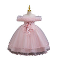New arrival: children's princess dress - off-the-shoulder wedding gown, piano recital dress, baby girl dress for export