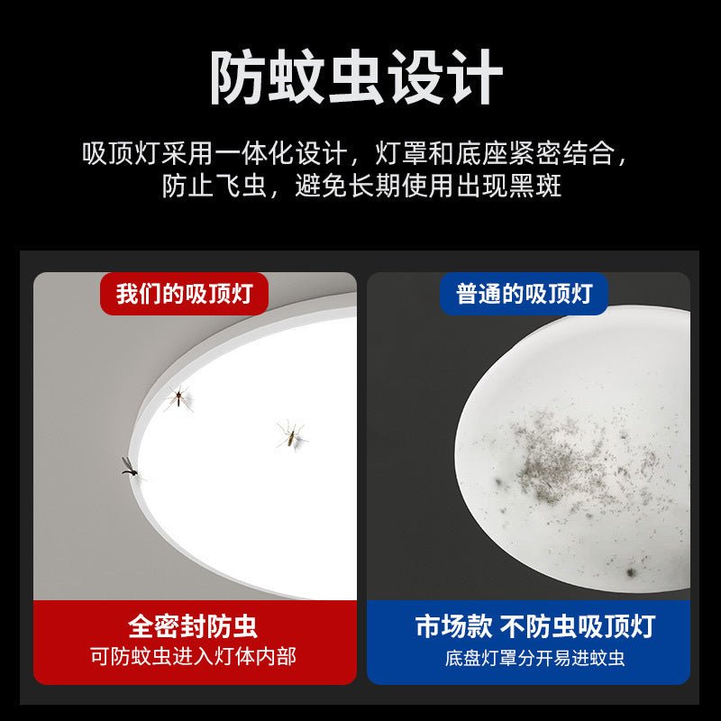 Minimalist ultra-thin led ceiling light - insect-proof, eye-caring, round, simple, modern design for hallways, rooms, and master bedrooms - customizable product
