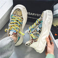 Niche men's shoes winter breathable easiest for matchthick sole bread shoes men non-slip hidden heelcasual dad sports trendy shoes