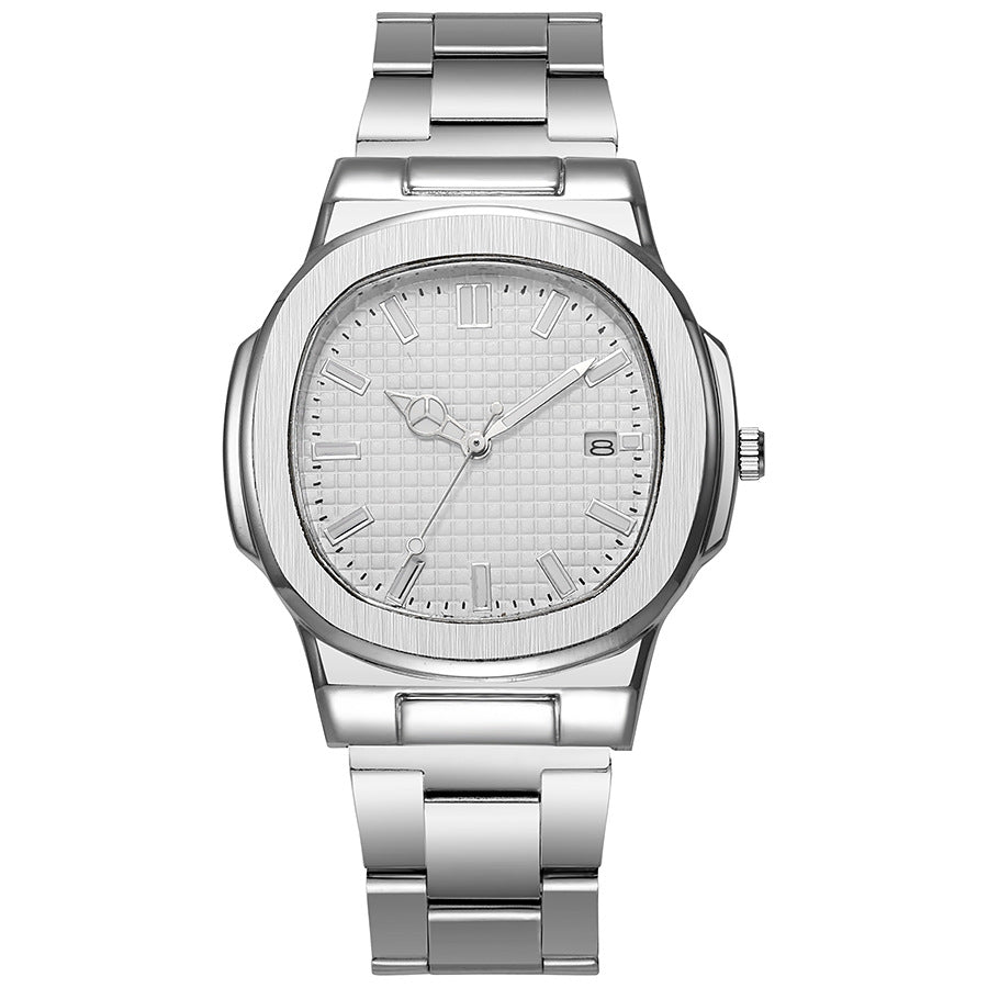 2025 new square sports calendar steel band watch men's quartz wristwatch - direct from the manufacturer, wholesale available, in-stock