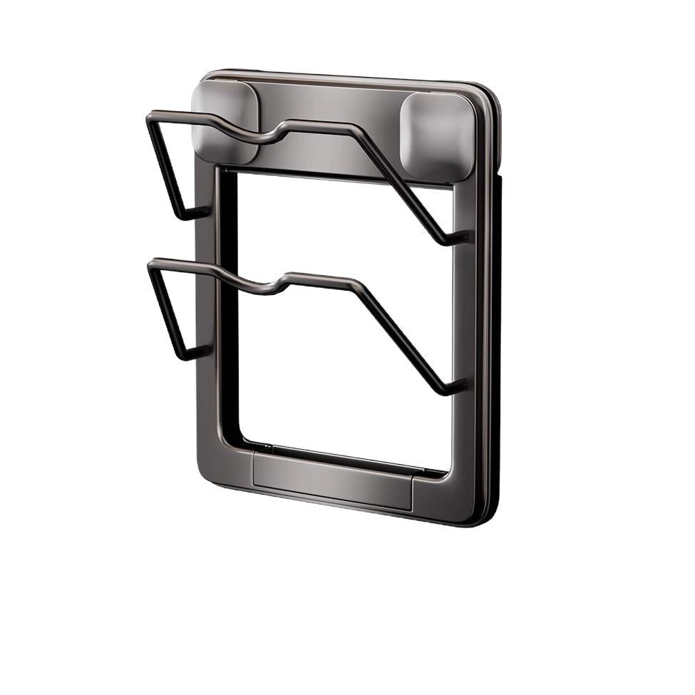 Suction cup non-punching lid rack kitchen wall pendant with water tray drain space aluminum cutting board cutting board rack