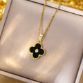 X-01-120 [titanium steel chain copper inlaid zirconium pendant]