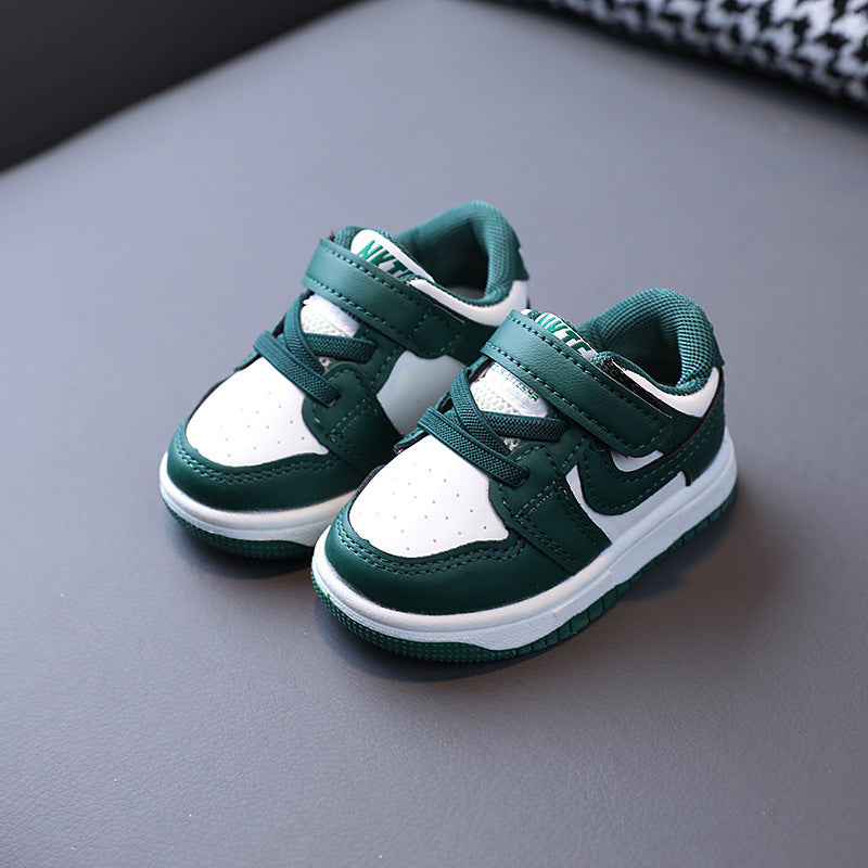 Kids' athletic shoes - boys' and girls' sneakers -  spring/autumn/winter collection - korean style - boys' baby shoes - white sneakers - first walking shoes
