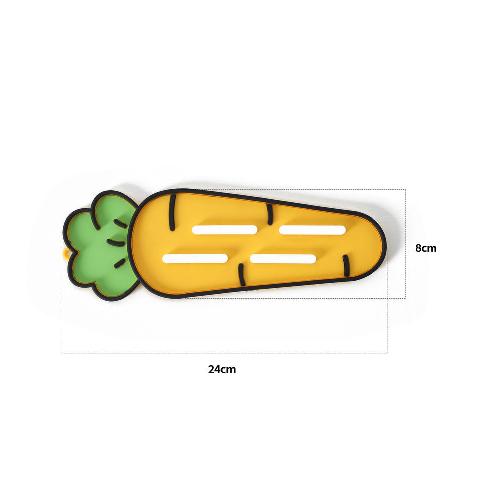 Authentic cartoon carrot storage organizer - multifunctional draining, non-slip, and heat-resistant mat for kitchen stovetops