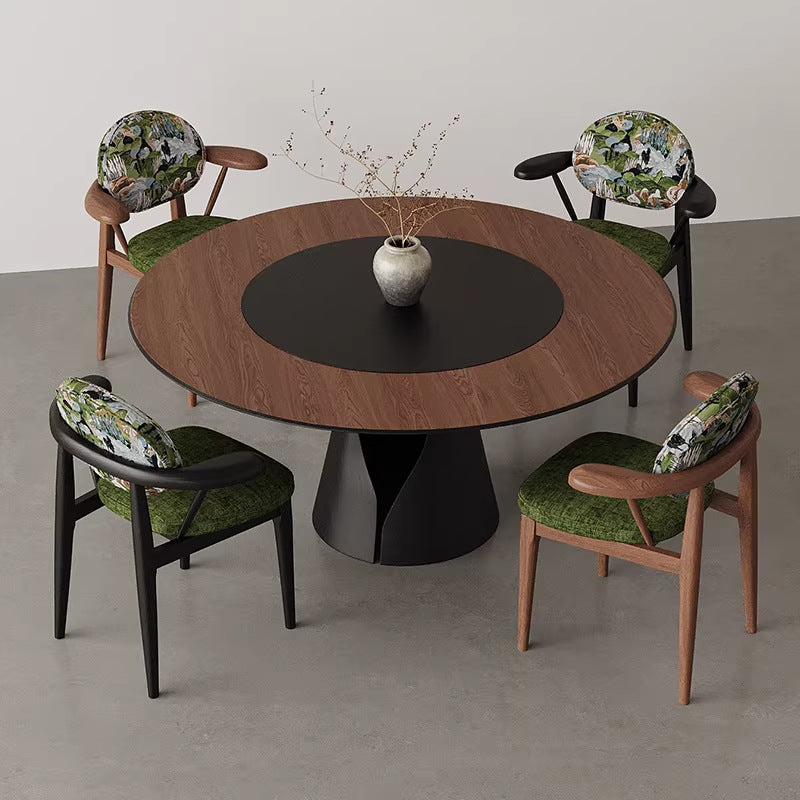 Italian normcore solid wood dining chair medieval style new arrival chair genuine leather casual restaurant backrest fabric chair dining table chair