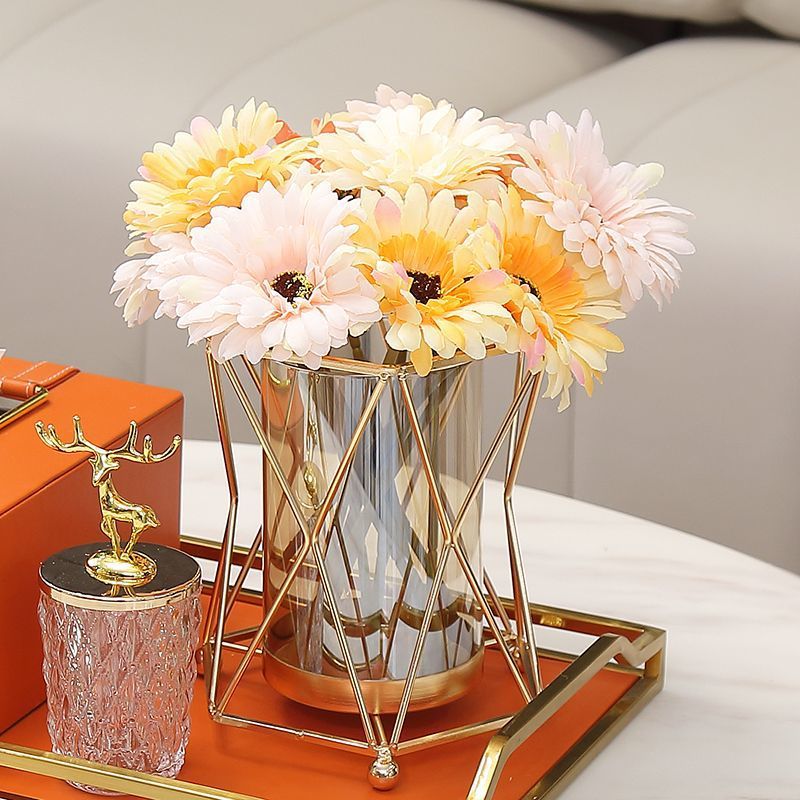 Luxury-style creative hydroponic glass vase - high-end living room & dining table decor - premium floral arrangement display piece