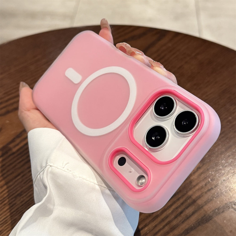 Matte jelly case 2-in-1 apple 17 fashion phone case, compatible with iphone 15, drop-proof minimalist protective cover 16