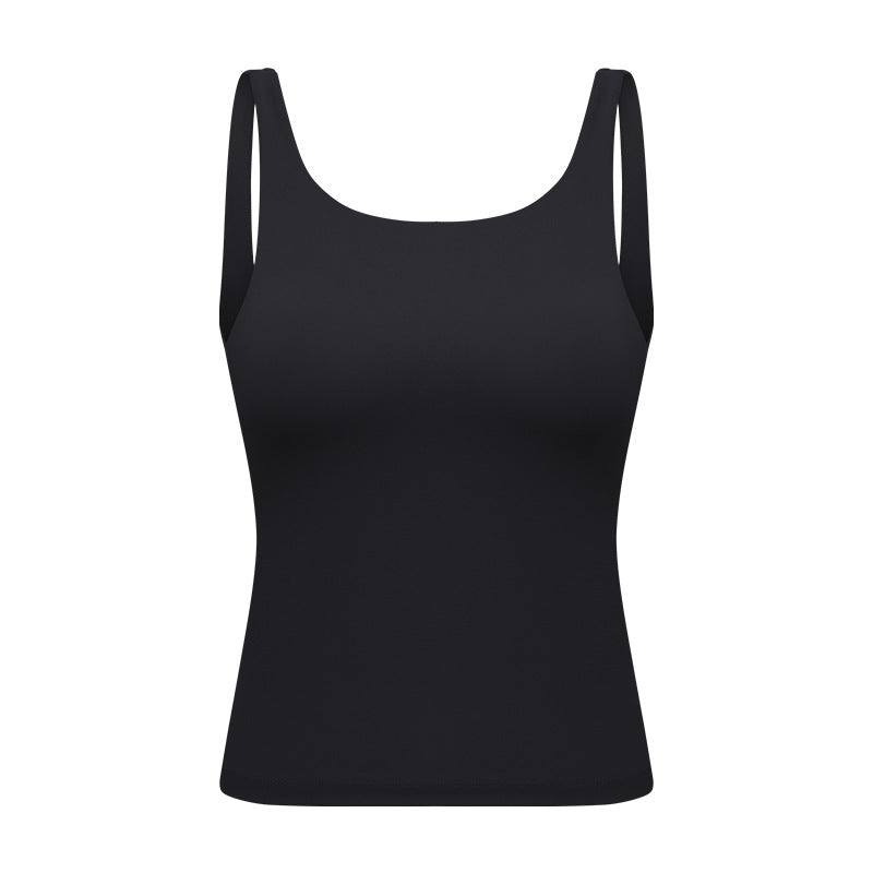 Factory direct sales new arrival yoga clothes women's beautiful straps chest pads long running sports yoga vest in stockdt138